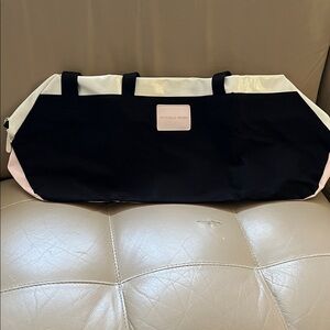 Victoria's Secret Elegant Black and White Travel Bag